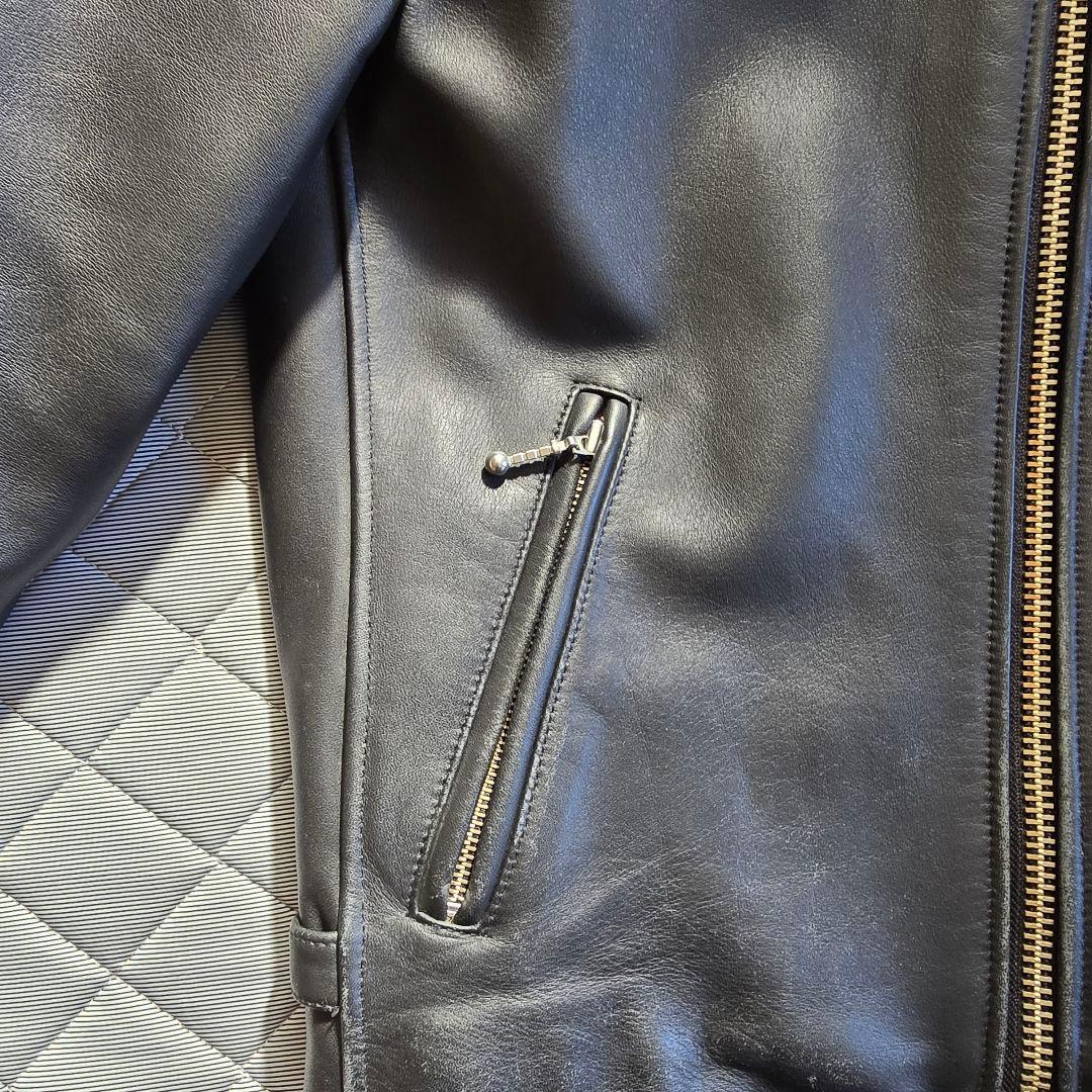 美品 WindArmor シングルライダースジャケット Mサイズ ブラック 本革