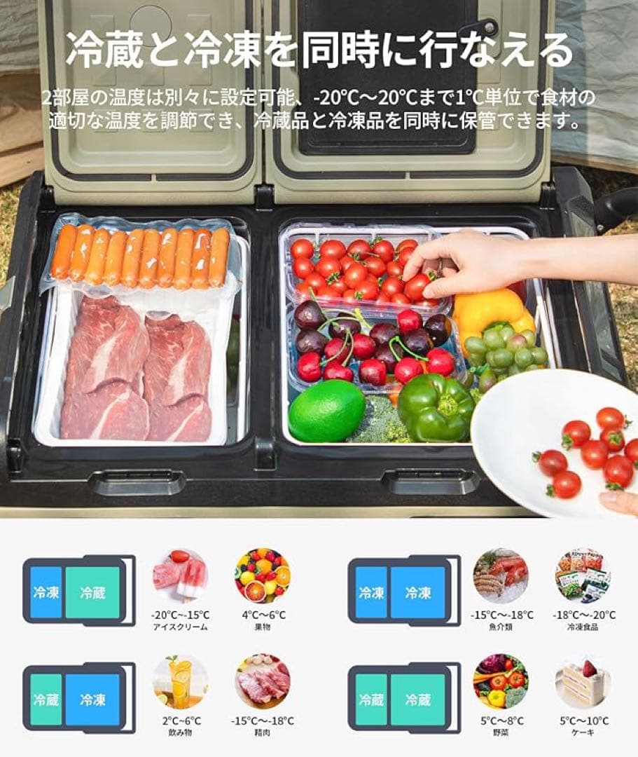 ❤️1品限り❤️EENOUR 車載冷蔵庫 TAW35 35L バッテリー付き