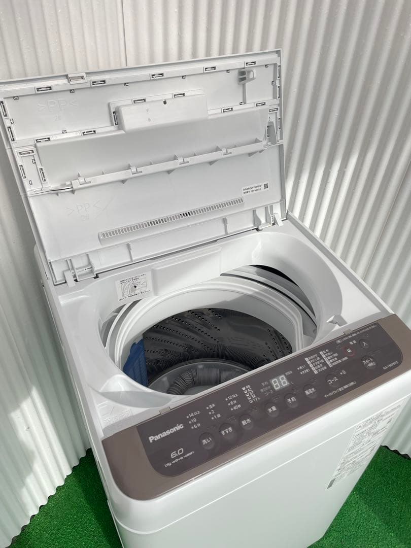 974パナソニック Fシリーズ ブラウン 6kg洗濯機 槽カビ予防 風乾燥機能付