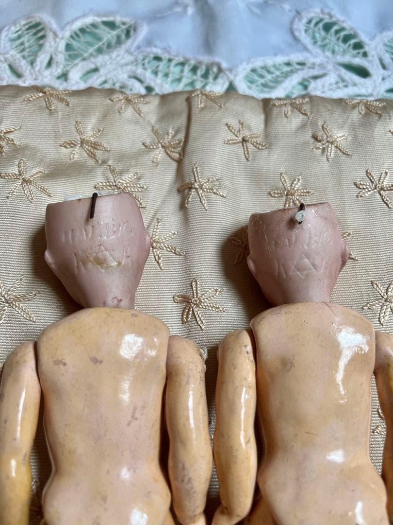 アンティークビスクドール ミニョネット　シモハルツインズ・:*+.