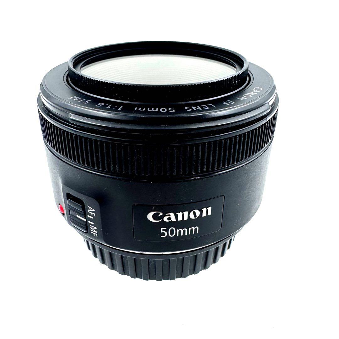 CANON EF レンズ 50mm f/1.8 STM レンズフィルター付き
