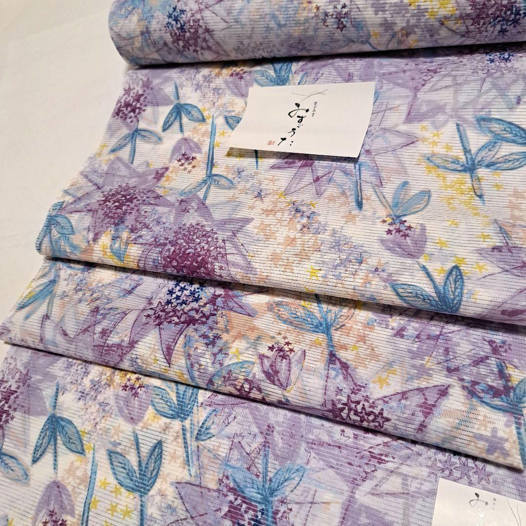 No.5312　浴衣　反物　金子みすず　綿絽　着物　新品未使用