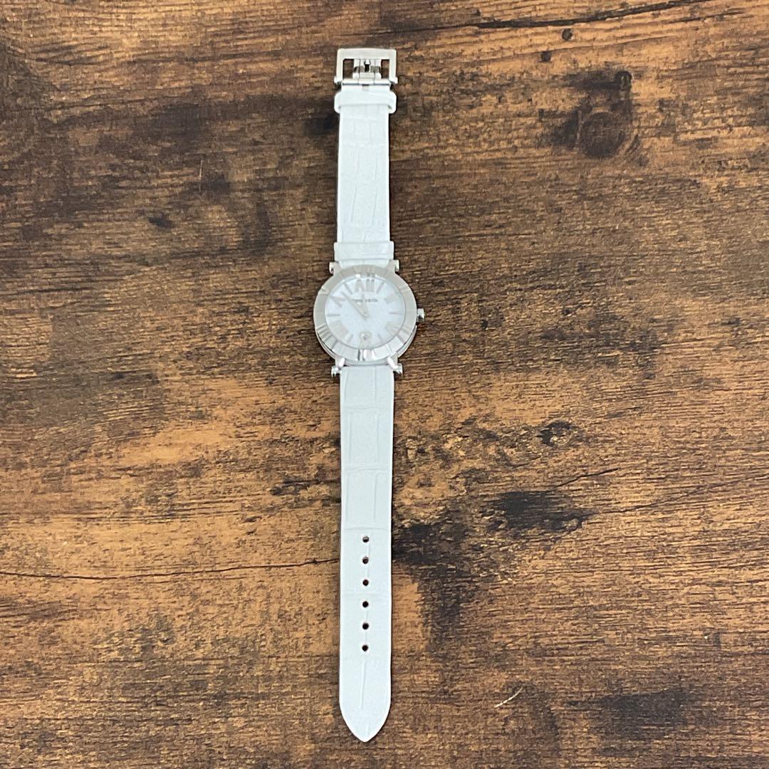 ヒ*ン様 【未使用】ティファニー アトラス 白文字盤 QZ/SS 白レザー ハー