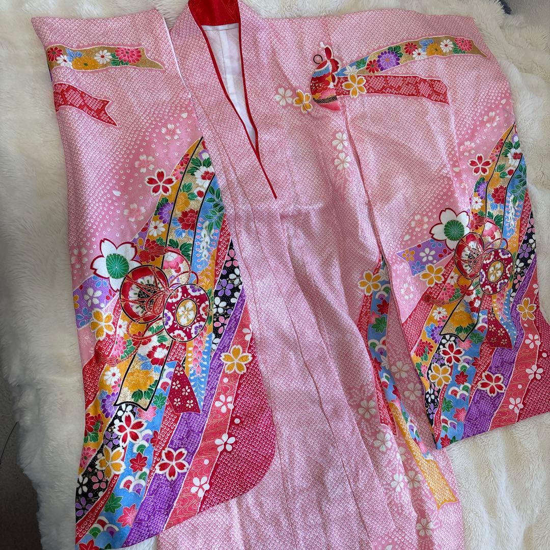 ピンク 花柄 七五三