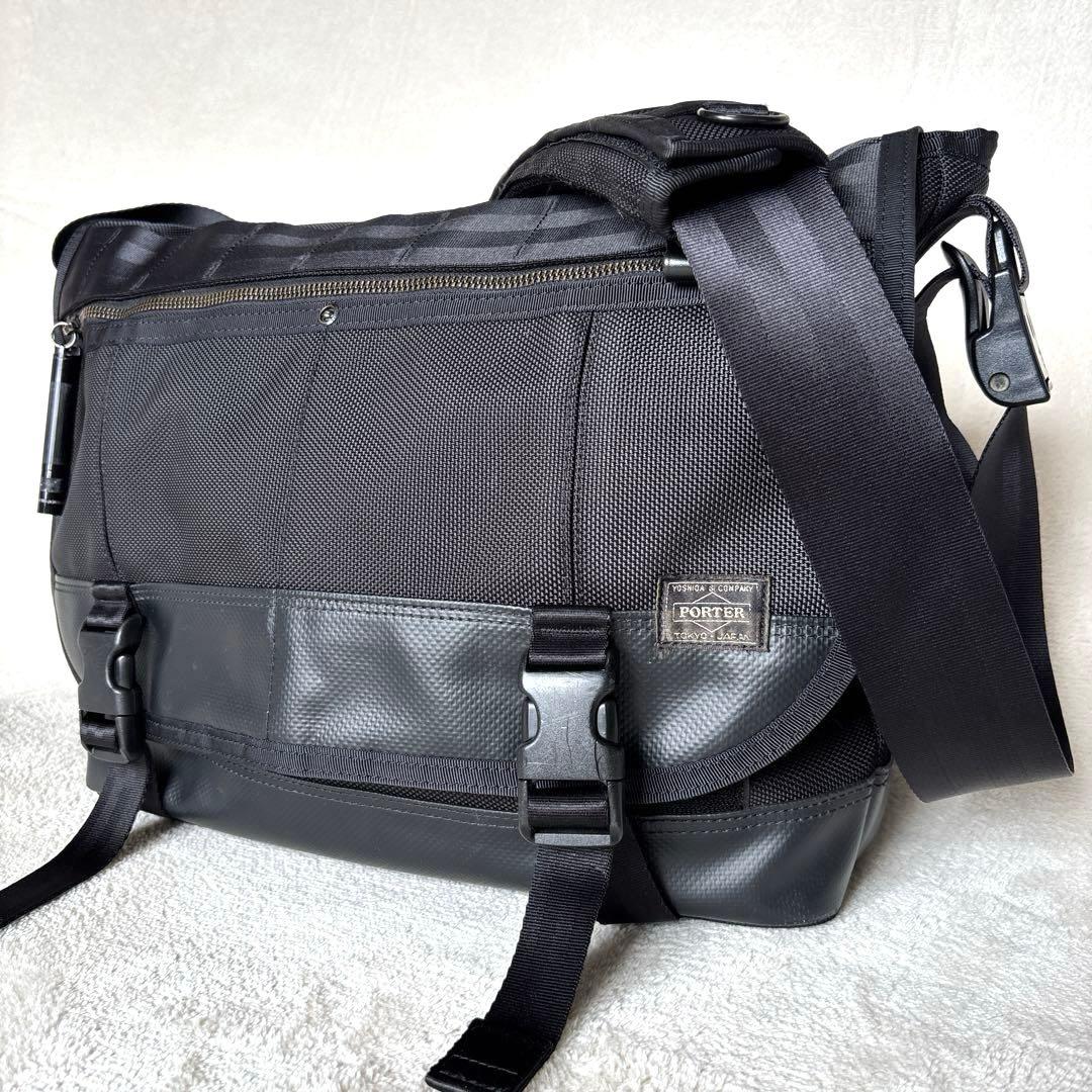 PORTER ポーター HEATヒート メッセンジャーバッグ L　マグライト付
