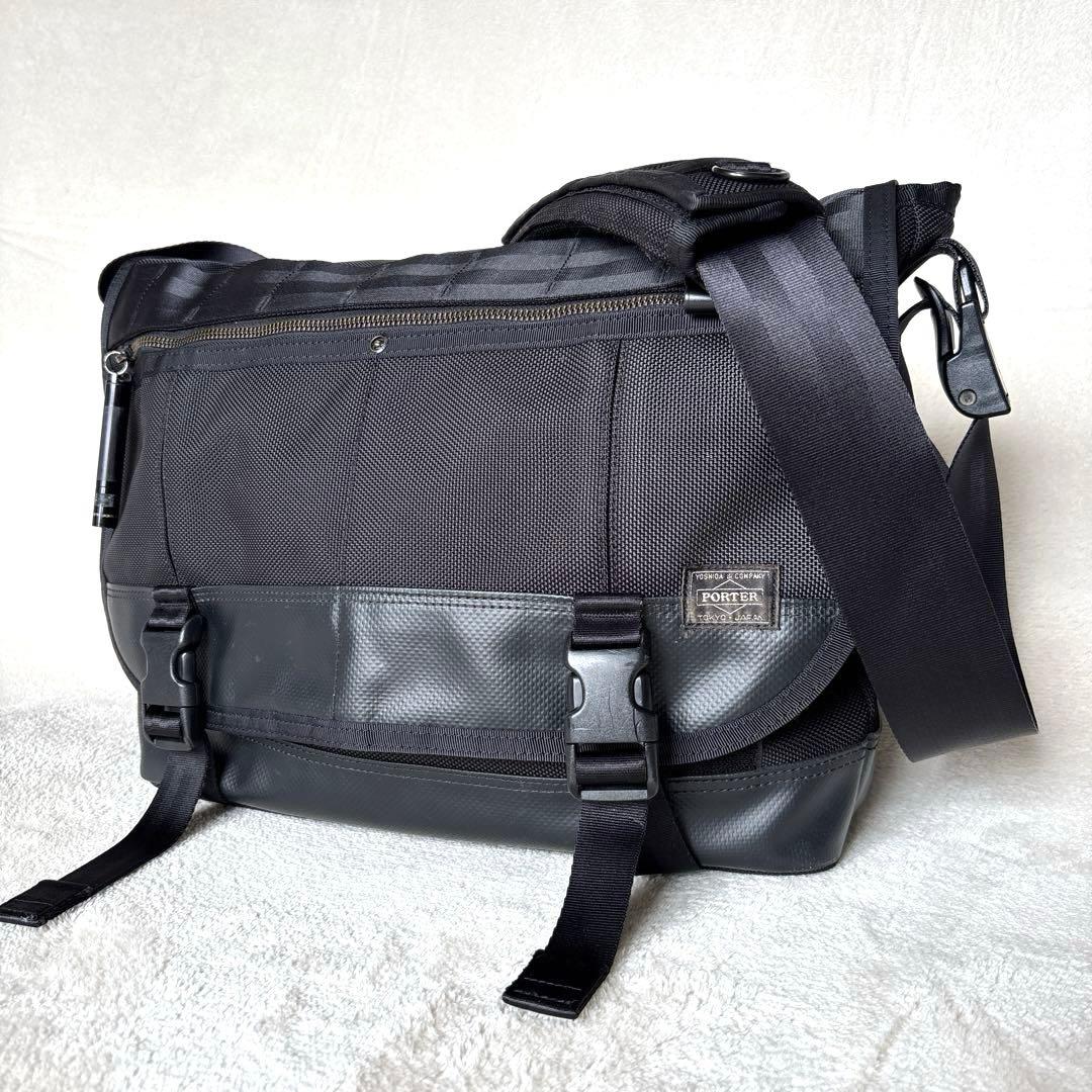 PORTER ポーター HEATヒート メッセンジャーバッグ L　マグライト付