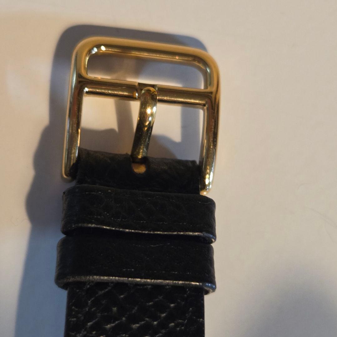 【難あり】HERMES ゴールド ブラック 時計 HHP 201　　ジャンク品