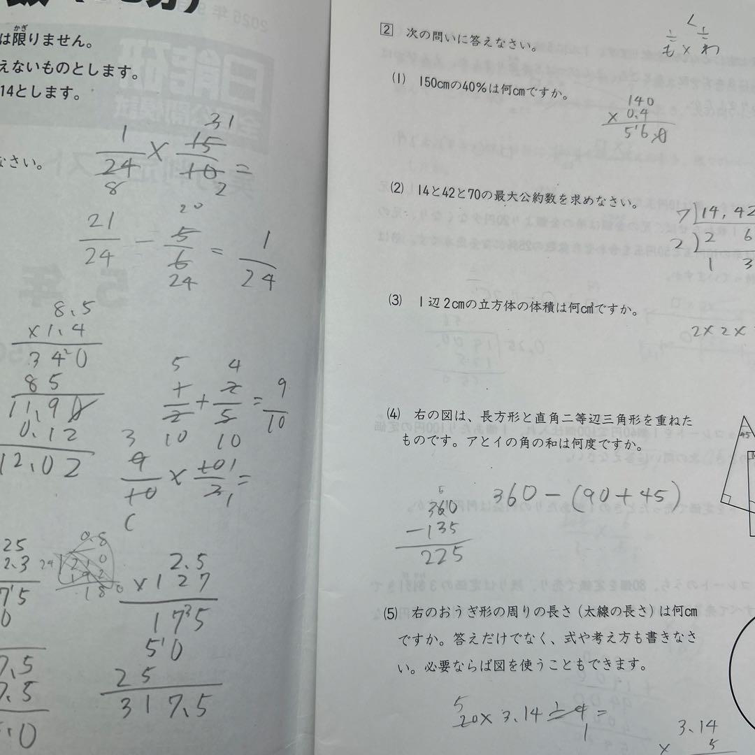 日能研　新小5　全国公開模試　実力判定テスト　後期6回分セット