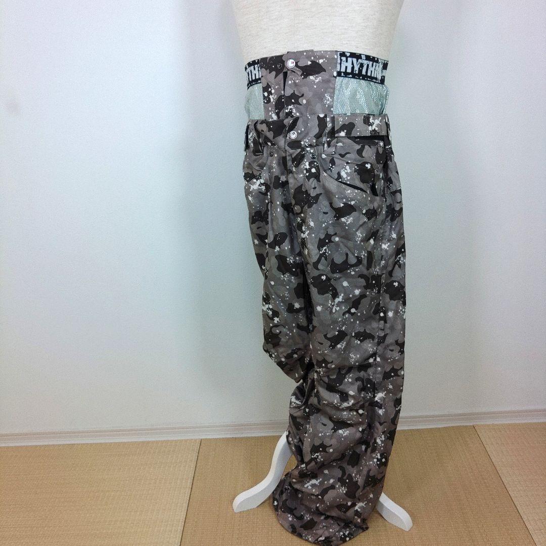 メンズ　L　スキー　スノーボードウェア　上下セット　ブラック　グレー　カモフラ