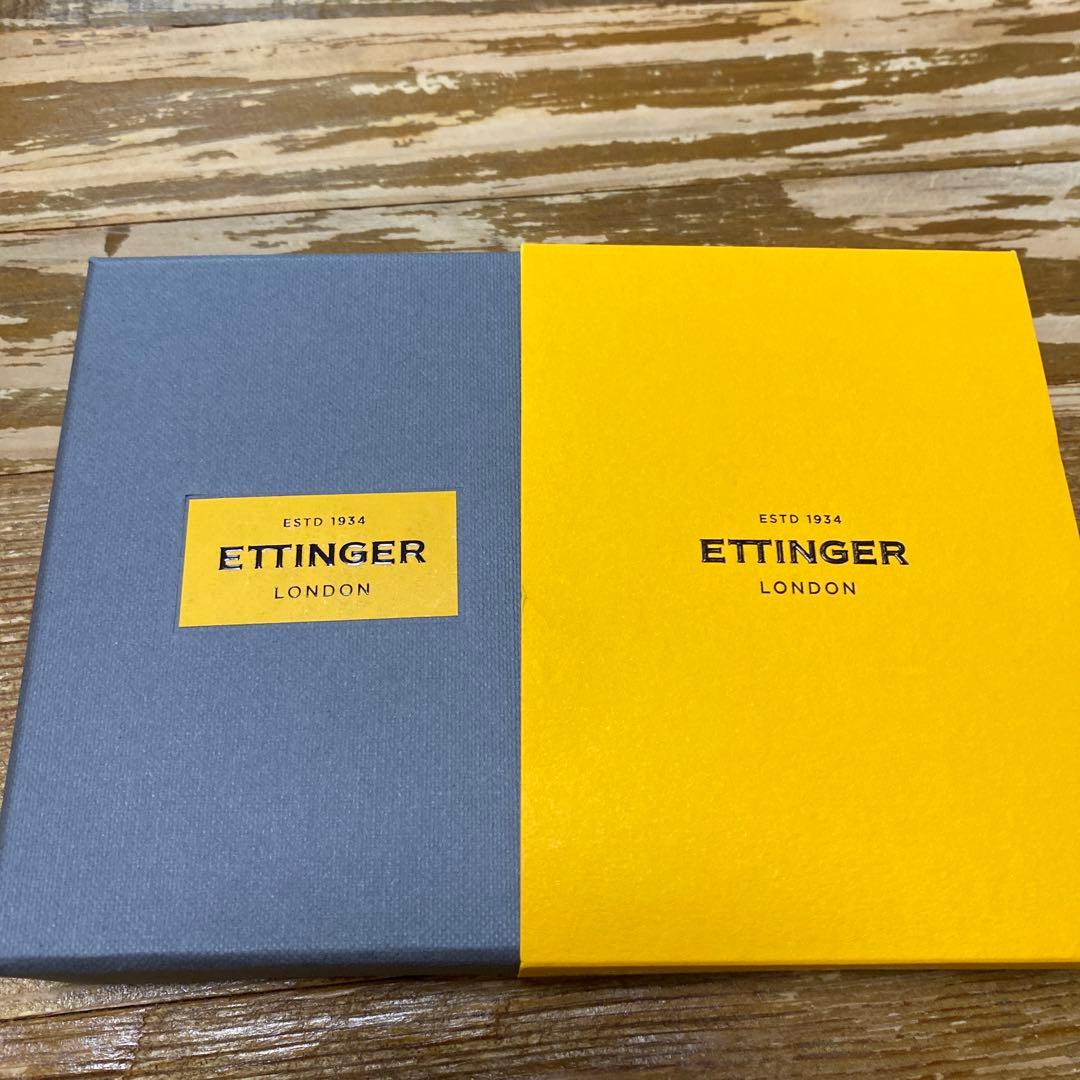 ETTINGER キーリング・キーホルダー 3連 紺色（NAVY）