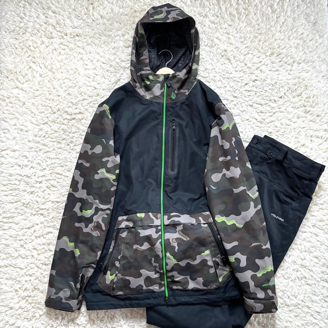 最高峰 VOLCOM ボルコム スノーボードウェア メンズ セットアップ L