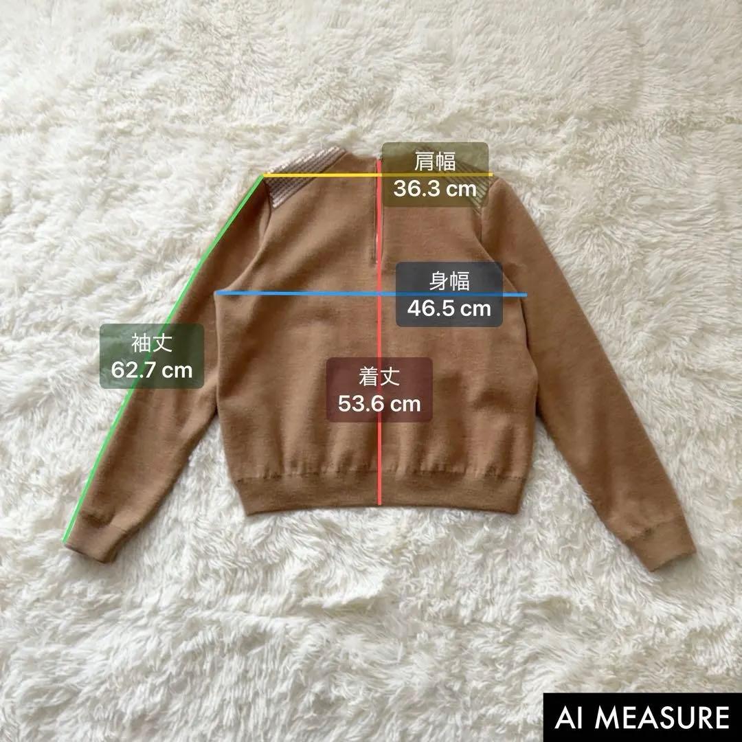 Drawer✨ドゥロワー　スパンコール ウールニット プルオーバー　バックジップ