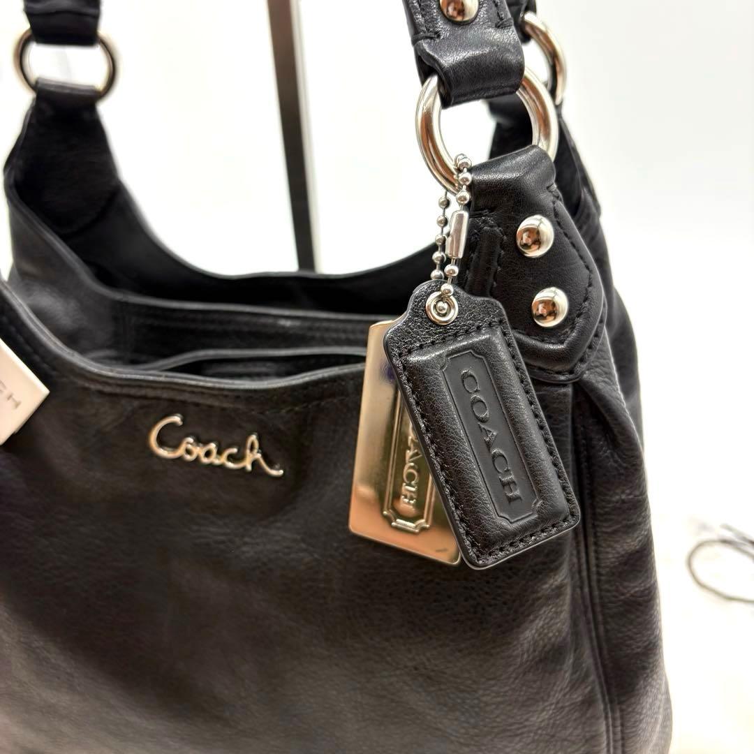 GAO　COACH コーチ　アシュレイ　ハンドバッグ　レザー　ブラック　黒
