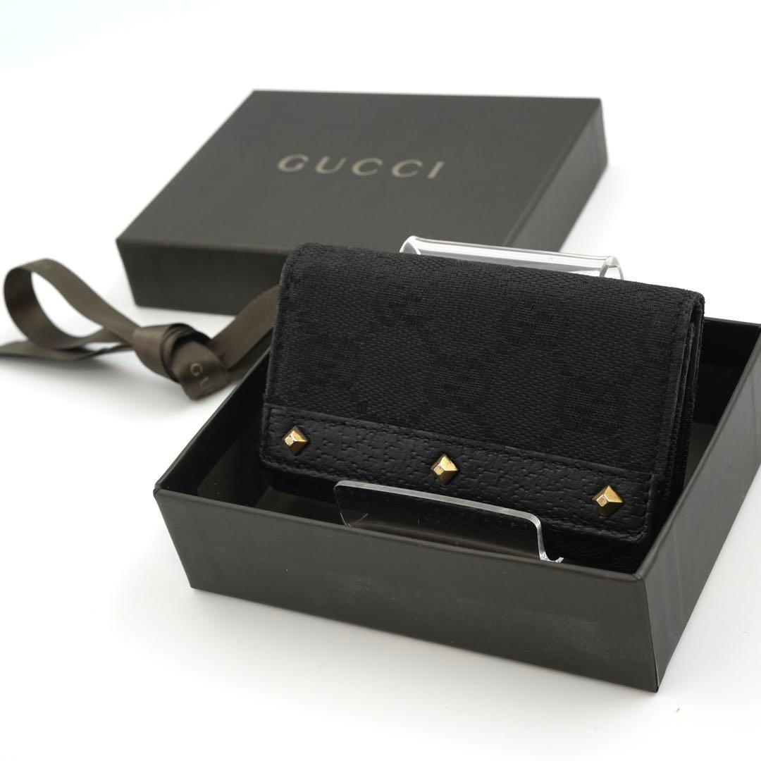 ✨プレゼント梱包✨　GUCCI キーケース　GGライン キャンバス 6連