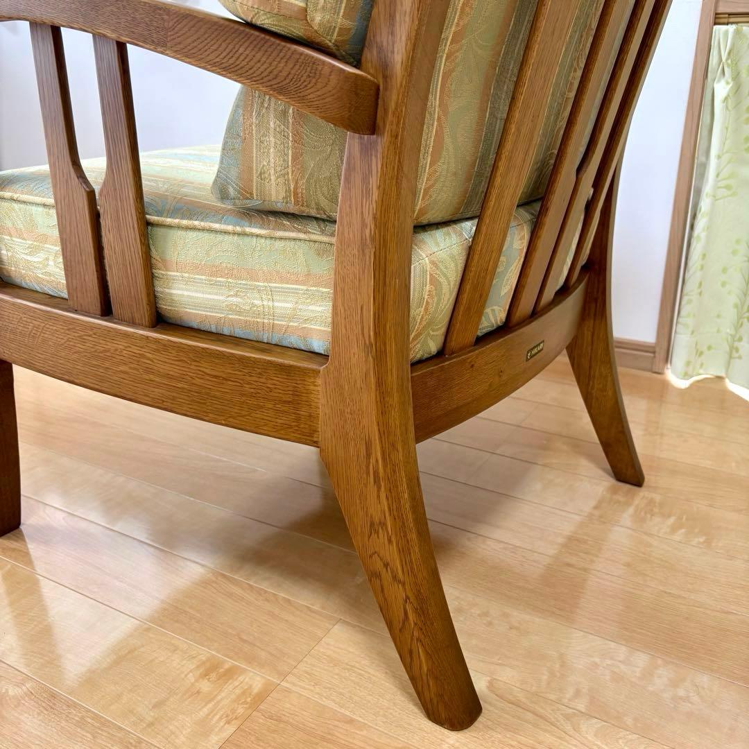 【美品】HIKARI 光製作所 アンティーク アームチェア 1人掛けソファ