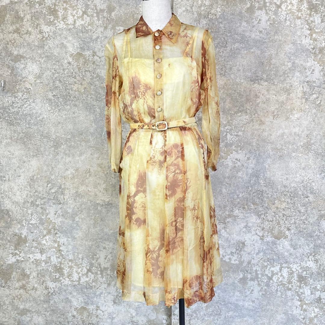 希少/美品● ジャンポールゴルチエ ワンピース インナー付き レース 花柄