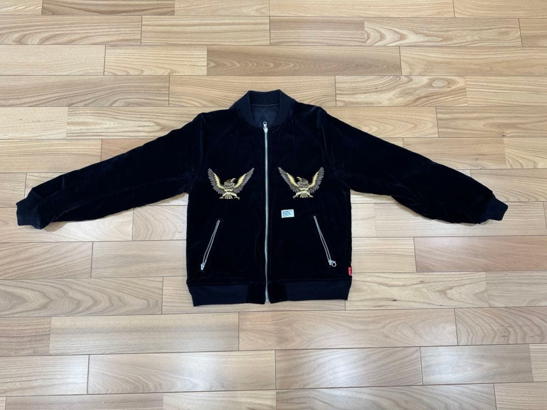 WTAPS スカジャン　別珍　リバーシブル　髑髏 刺繍　S size