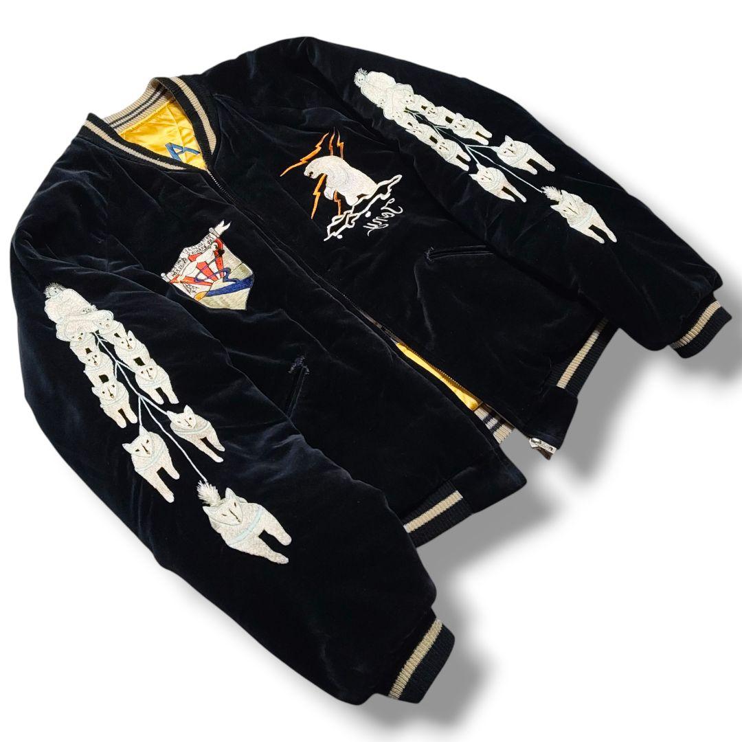 訳アリ テーラー東洋 アラスカ 別珍 リバーシブル スカジャン 白熊 犬ぞり L