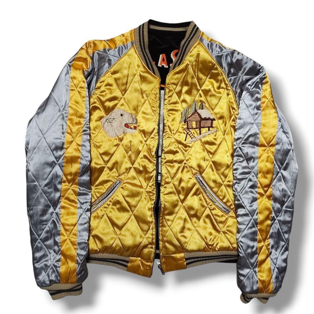 訳アリ テーラー東洋 アラスカ 別珍 リバーシブル スカジャン 白熊 犬ぞり L