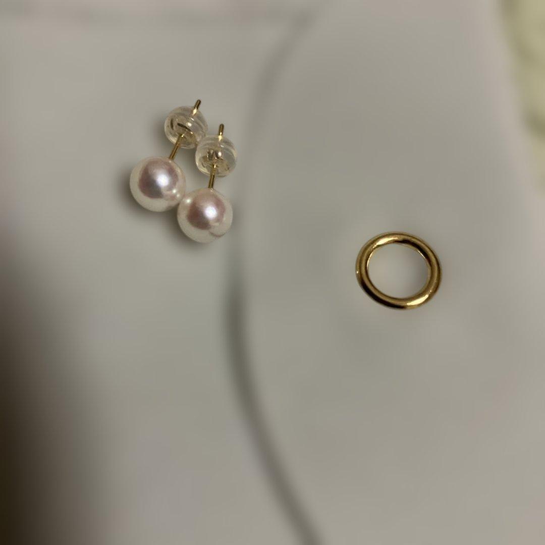 専用です　K18 あこや真珠　ピアス