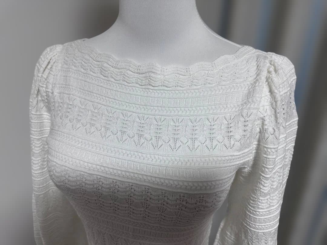 Sezane　セザンヌ　ブラウス　ニット　M　ホワイト　Roma Jumper