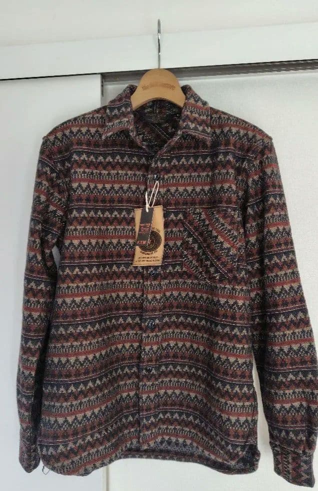 ウエストライド　（L）　ラグ柄　長袖シャツ　未使用品