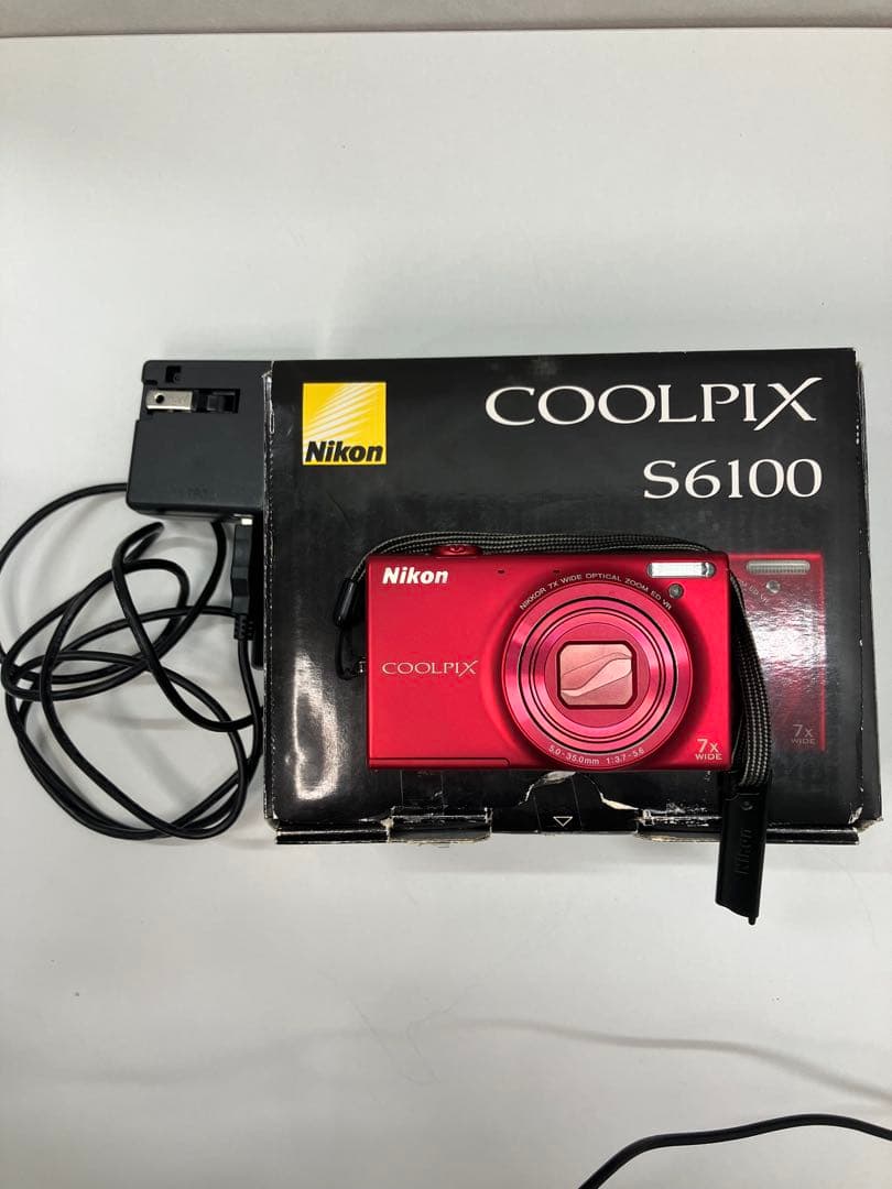 Nikon COOLPIX S6100デジタルカメラ レッド【4577】デジカメ