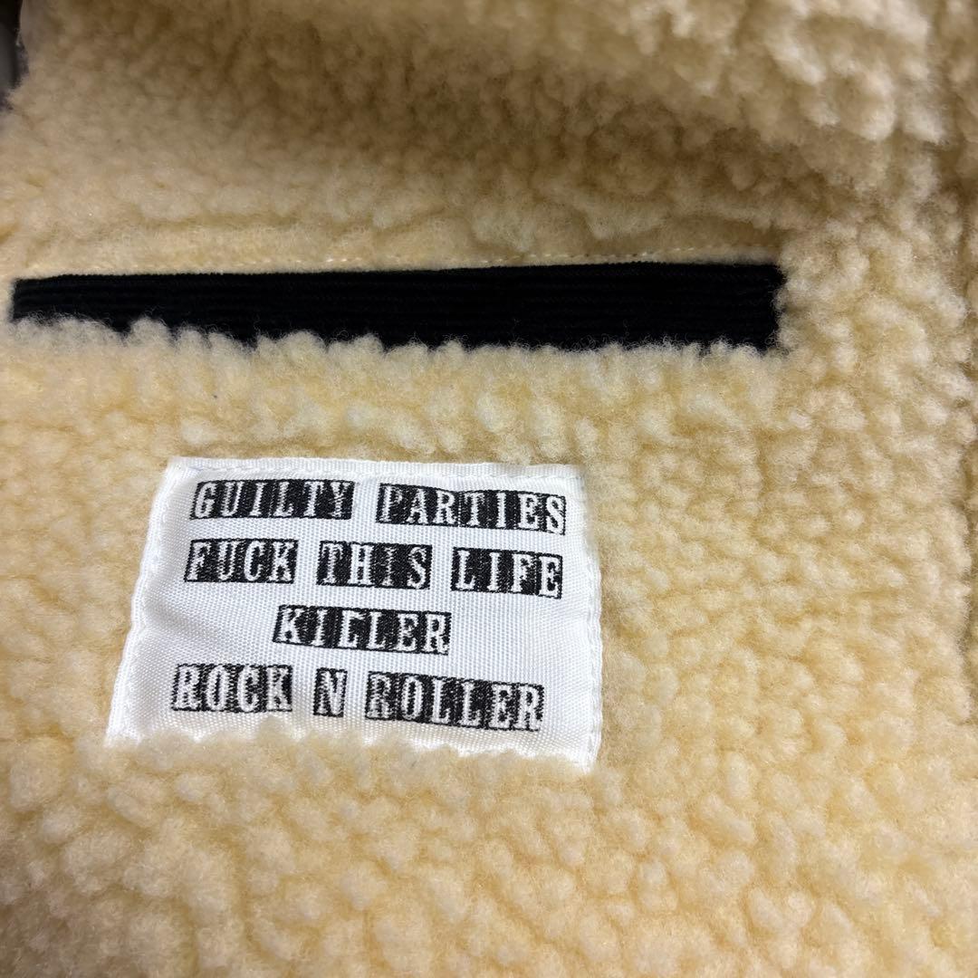 【希少デザイン】　ワコマリア　コーデュロイ　ボアジャケット　ブラック　ワッペン