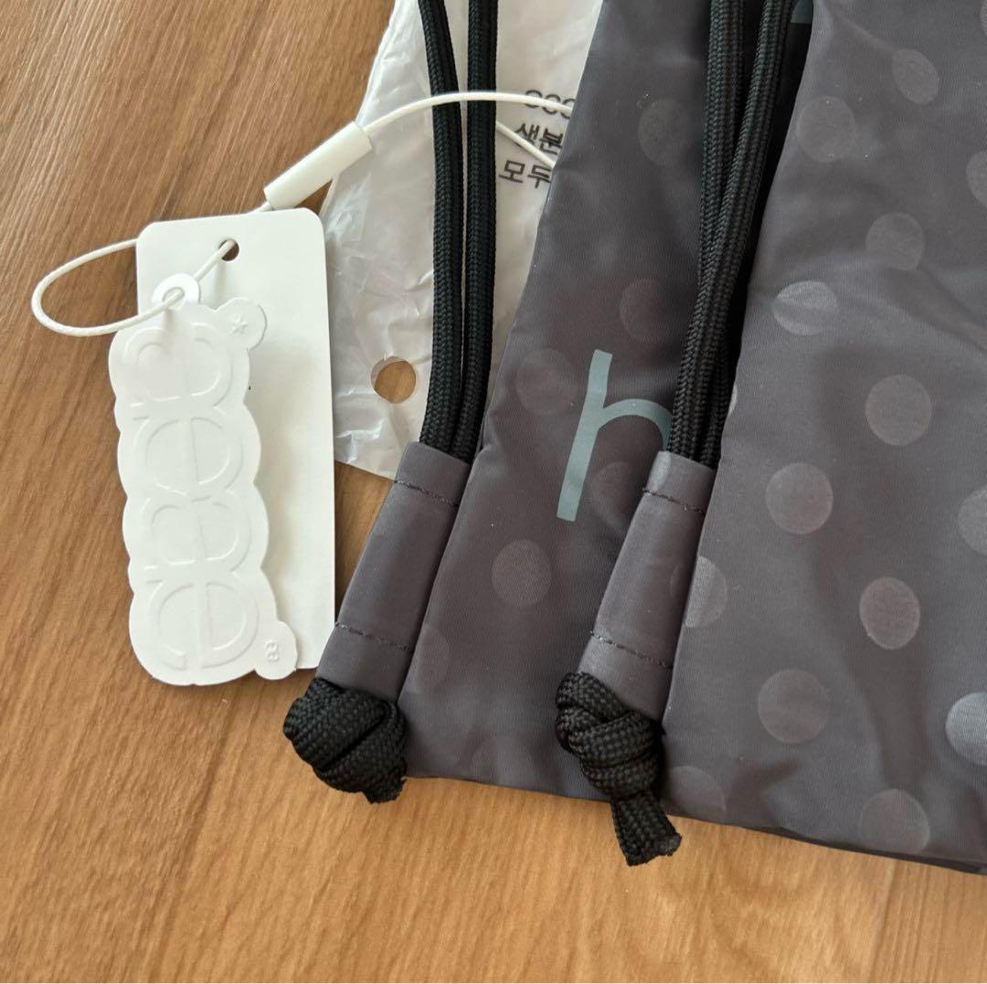 新品❗️aeae ナップサック ドット グレー 韓国限定　*正規品