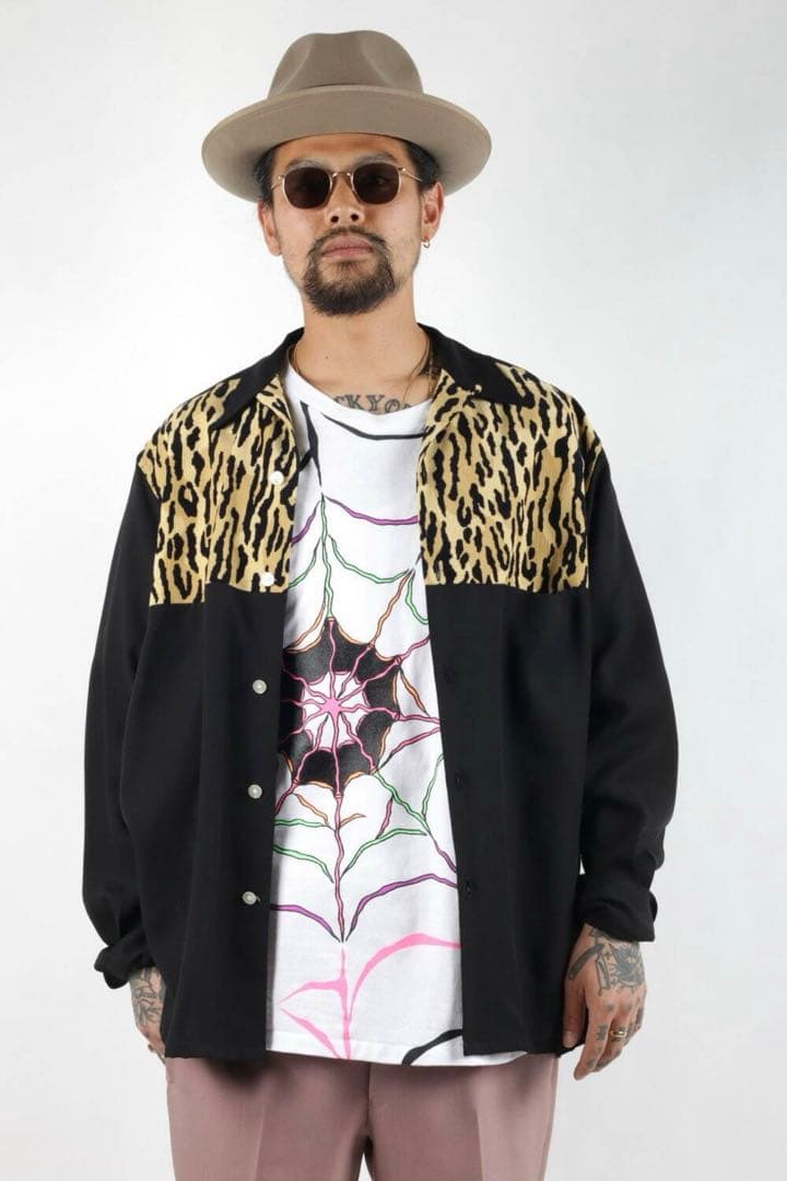 WACKOMARIA 21AW レオパード柄L/Sシャツ