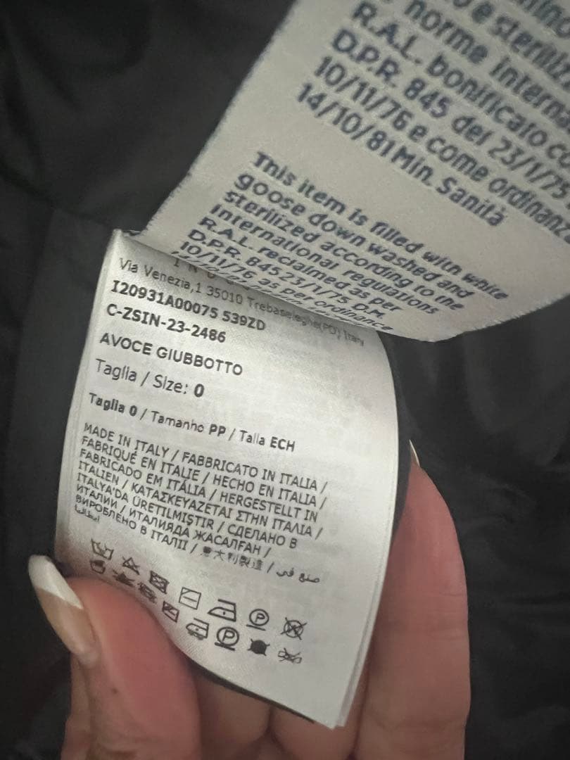 モンクレール AVOCE ショートダウンジャケット 0 ブラック