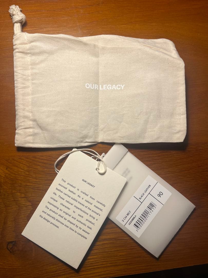 OUR LEGACYアワーレガシー 2CM BELT ベルト 90 ブラック