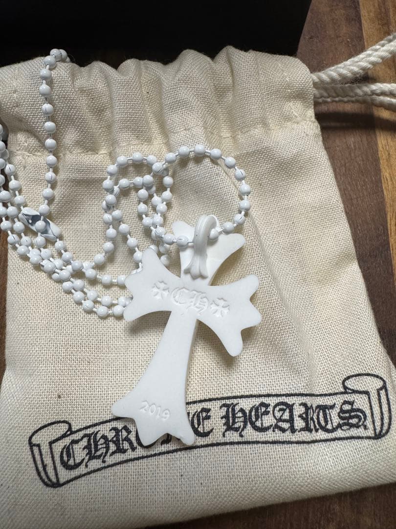 ギャランティ有 CHROME HEARTS シリコンラバー クロスネックレス