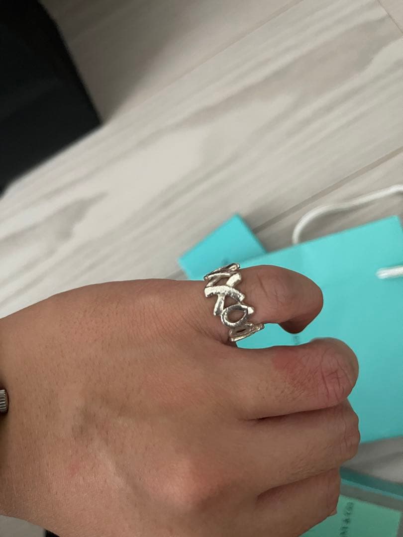 美品✨10号Tiffany & Co. ティファニーXOキスシルバー リング