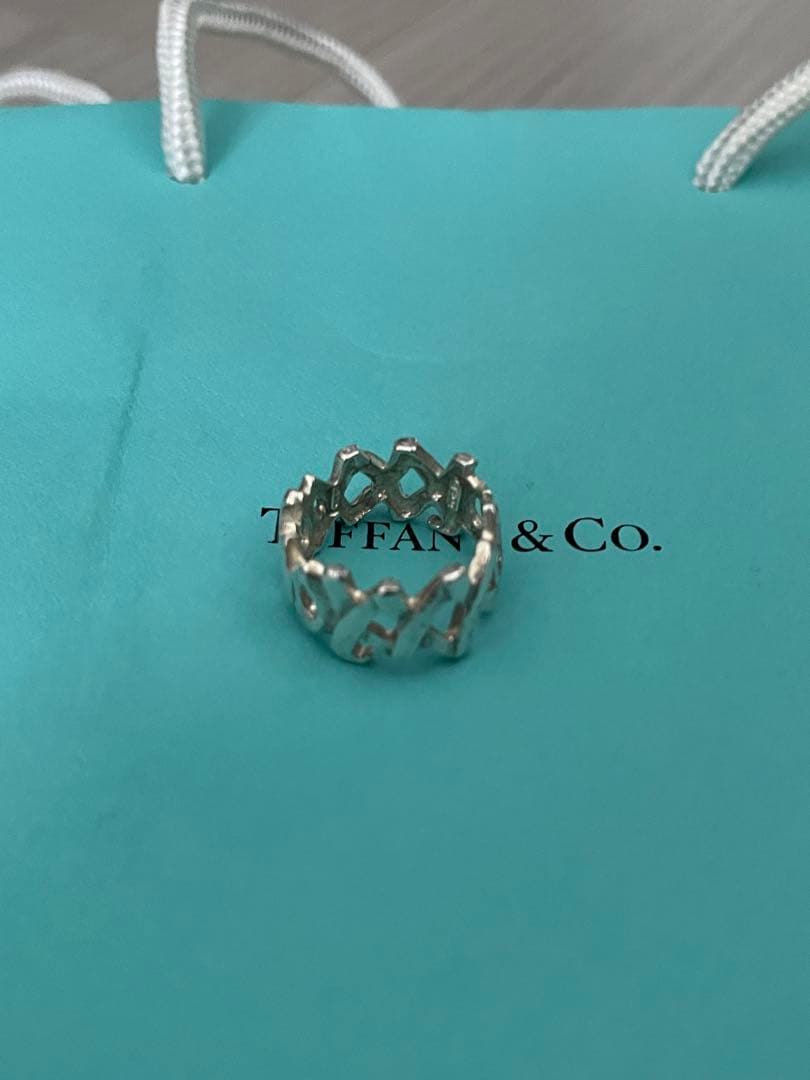 美品✨10号Tiffany & Co. ティファニーXOキスシルバー リング