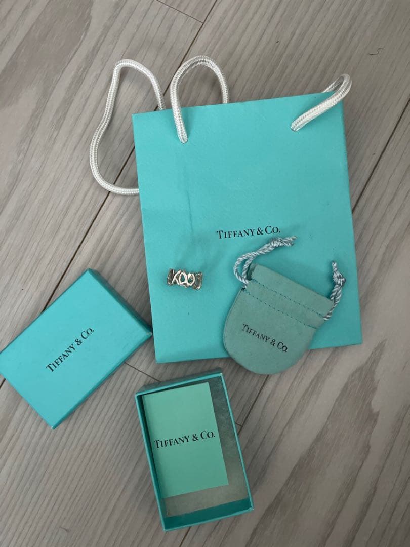 美品✨10号Tiffany & Co. ティファニーXOキスシルバー リング