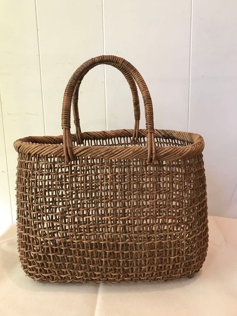 あけび　かご　バッグ　こだし編み