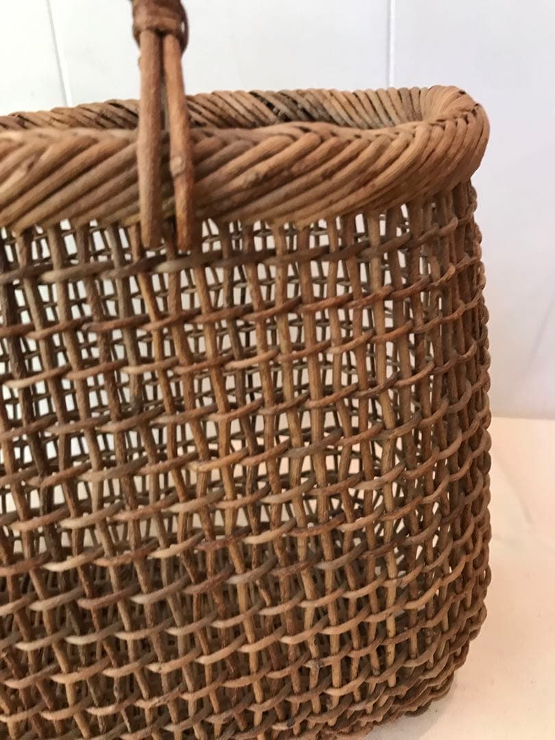 あけび　かご　バッグ　こだし編み