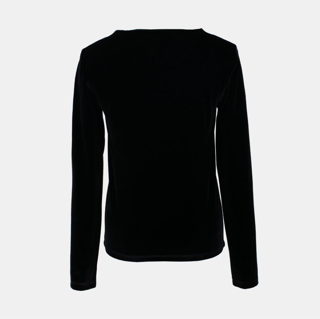 タグ付　YONFA ヨンファ　ベルベットスクエアネックトップスS