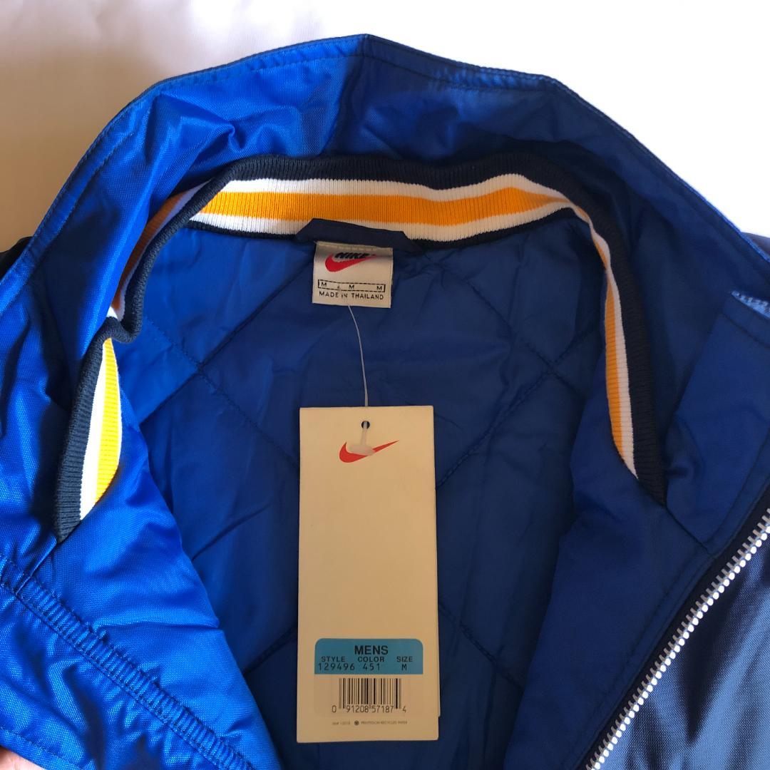 未使用！Nike 90sナイロンジャケット ネイビー×イエロー ビッグシルエット