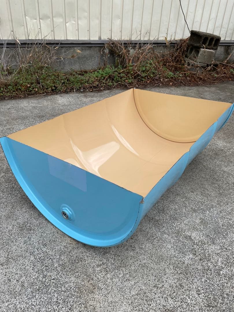 C&M ドラム缶 半切り 縦半分 無加工 2個