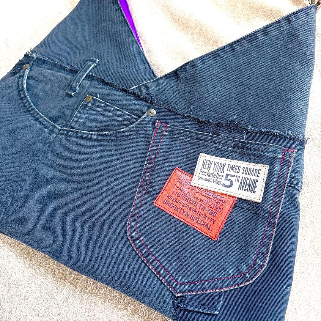 ラムちゃんさまオーダー。あずま袋風デニムリメイクバッグ2点【ハンドメイド】