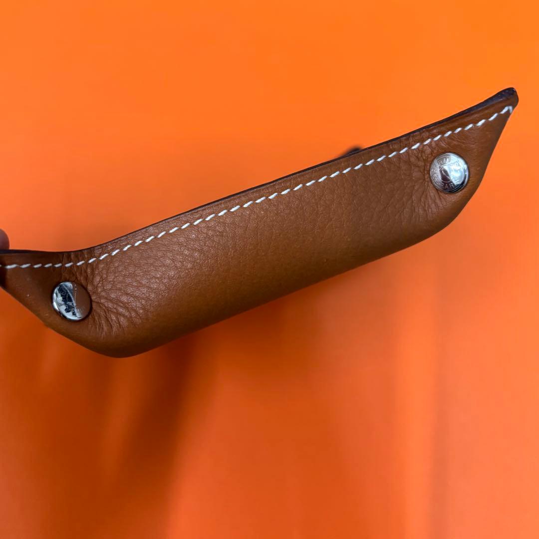 未使用保管品 エルメス HERMES ヴィド・ポッシュPM レザー正方形小物入れ