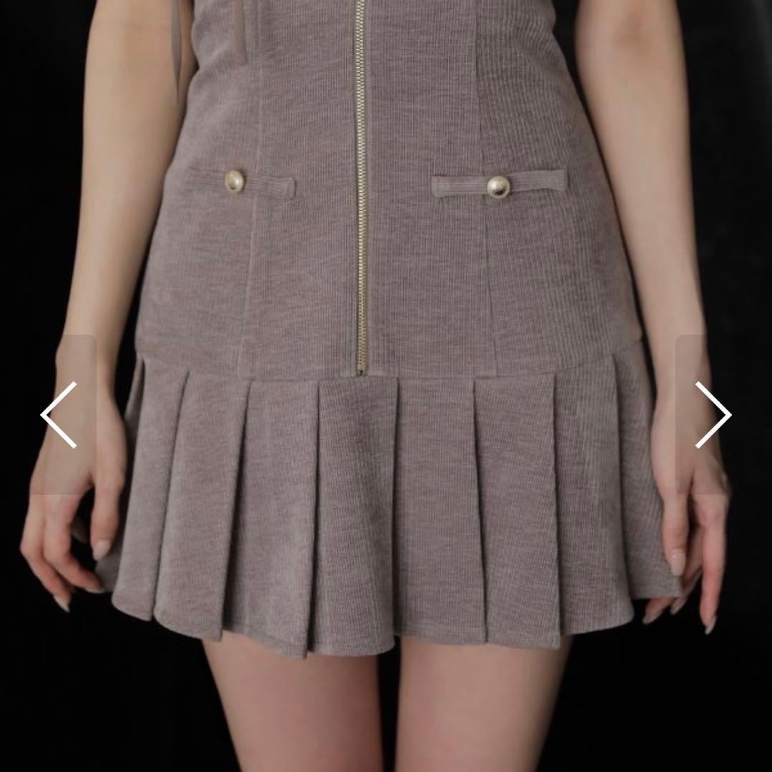 Glossy/グロッシー】ラメツイード/ キャミ/ フレア/ ミニドレス/