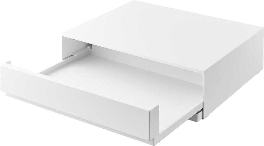 tower ツーウェイ キッチン家電下引き出し&スライドテーブル 白