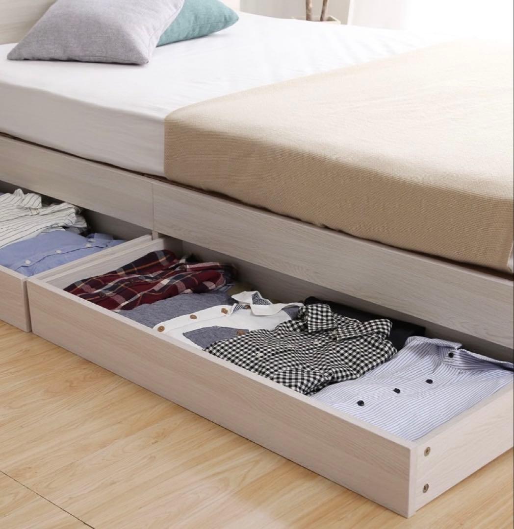 ニトリ　セミダブルベッドフレーム 引き出し収納付き【引き渡し限定】