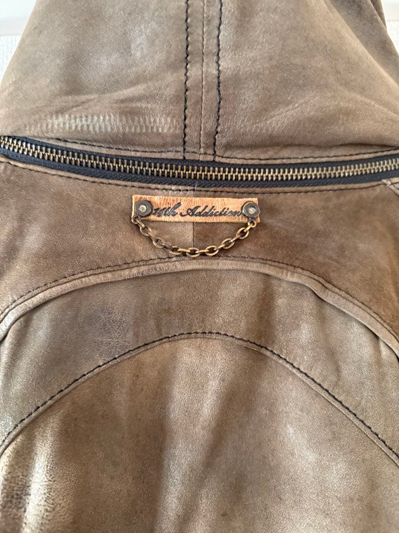 【希少・14th Addiction】レザーライダースジャケット