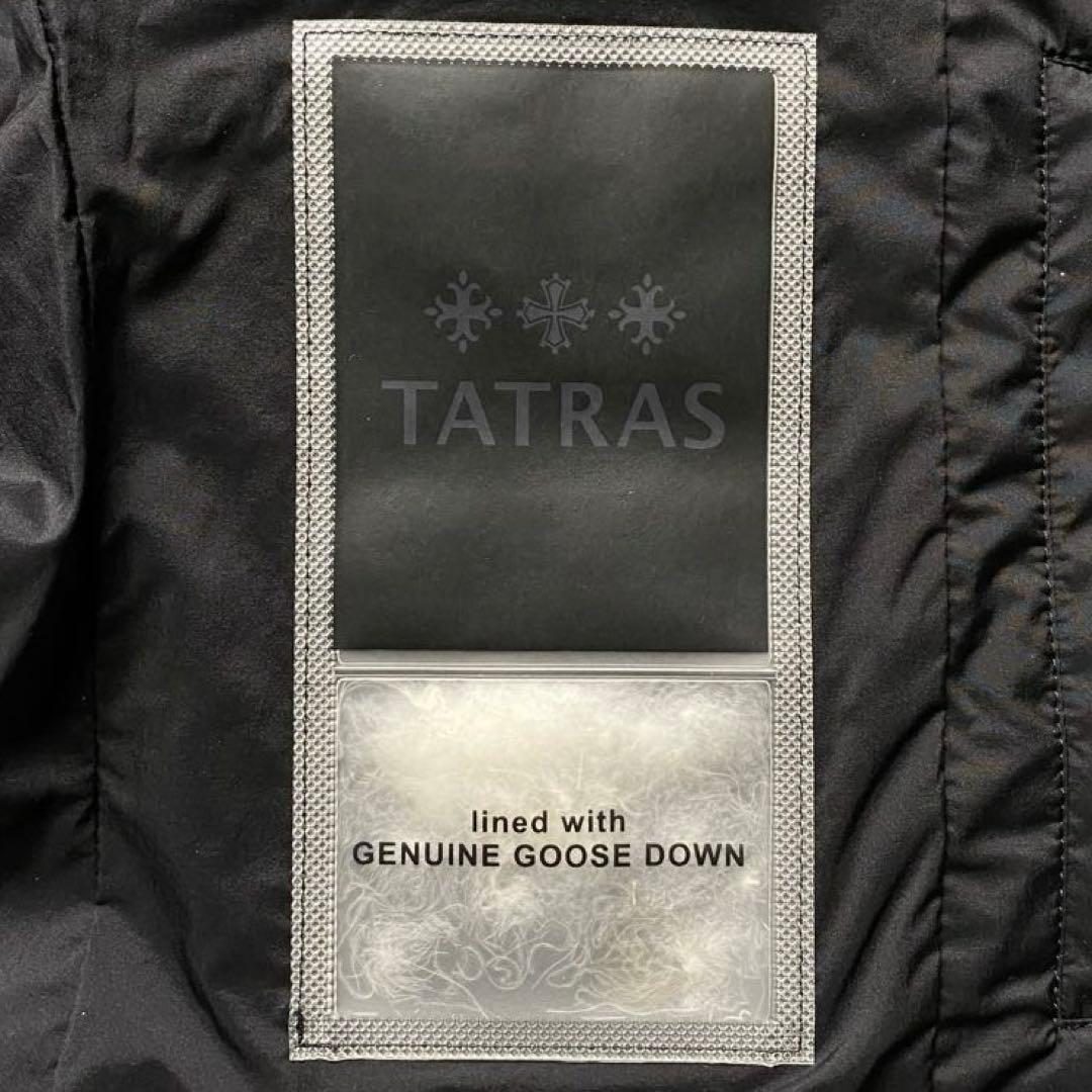 美品 TATRAS タトラス ノーカラー ダウン アウター NOKO ナイロン