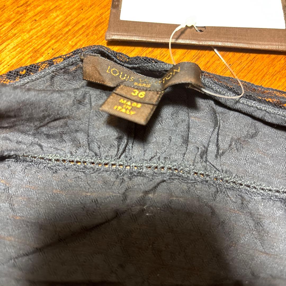 新品　ルイヴィトン　黒　キャミソール　モノグラムフラワー