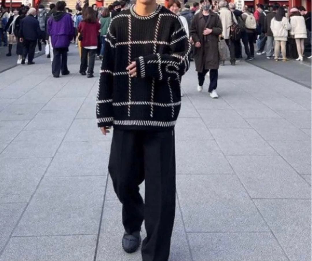 トップス Supreme Quilt Stitch Sweater L Black23ss